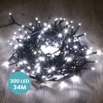 Guirlande lumineuse 34m intrieur et extrieur 300 leds blanc froid - guirlande lumineuse sapin cable ...