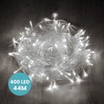 Guirlande lumineuse 44m intrieur et extrieur 400 leds blanc froids - guirlande lumineuse sapin cable ...