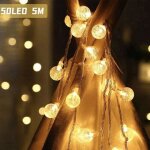 Guirlandes lumineuses 50 led � boule de bulle 5m 2 modes, cha�nes de lumi�re d�coration pour chambre ...