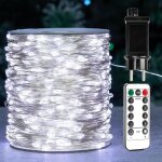 Guirlande lumineuse 50 m 500 led fil de cuivre argent� �tanche int�rieur / ext�rieur avec t�l�commande, ...