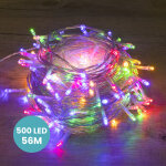 Guirlande lumineuse 56m intrieur et extrieur 500 leds multicolores - guirlande lumineuse sapin cable ...