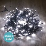 Guirlande lumineuse 66m intrieur et extrieur 600 leds blanc froids - guirlande lumineuse sapin cable ...