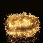 Guirlande lumineuse aliment�e - 100 m - 600 led - 8 modes pour d�coration de sapin de no�l - blanc chaud ...