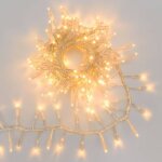 Guirlande lumineuse boa 12cm 4m 192 maxiled blanc chaud 8 modes c�ble transparent 24v professionnel ip44 ...