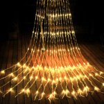 Guirlandes lumineuses cascade led d�bit d'eau effet de neige rideau f�e suspendue scintillant d�bit d'eau ...