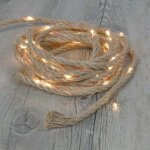 Guirlande lumineuse d�corative pour petite cour de jardin, 4, 5 m, 50 lumi�res, bo�tier � 3 piles