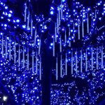 Guirlande lumineuse effet pluie de m�t�ores, guirlande lumineuse led �tanche, 30 cm, 8 tubes, 192 perles ...