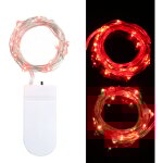 Guirlande lumineuse toile  10 led, 1 m, alimente par piles, tanche ip65, extra flexible et pliable, ...