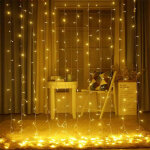 Guirlande lumineuse d'ext�rieur, 600 led 6m x 3m rideau lumineux, guirlande lumineuse rideau 8 modes ...