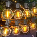 Guirlande lumineuse d'ext�rieur de 9 m - 15 ampoules + 1 de rechange, g40, 24 v, t�l�commande, intensit� ...