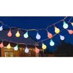 Guirlande lumineuse d'extrieur, ampoules colores, 12 m, 100 led, guirlande lumineuse de nol pour ftes, ...