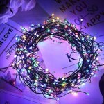 Guirlande lumineuse d'ext�rieur multicolore 6 m 200 led, �tanche, 8 modes, t�l�commande usb, couronne ...