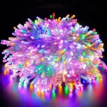 Guirlande lumineuse d'ext�rieur de no�l � piles, 20 m, 200 led, d�corations de no�l personnalis�es, 8 ...