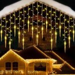 Guirlande lumineuse d'ext�rieur ondul�e de 5 m, 220 v, blanc chaud, id�ale pour no�l, un mariage, un ...