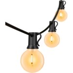 Guirlande lumineuse ext�rieure, guirlande lumineuse led 15m / 50ft 25 ampoules + 1 de rechange, 0, 2w, ...