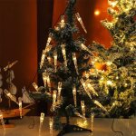 Guirlande lumineuse exterieure noel blanc chaud, solaire led lumi�res de stalactite gla�ons ( 7 m, 50 ...