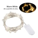 Guirlande lumineuse led en fil de cuivre de 2 m avec 20 led pour dcoration de nol, de mariage ou de ...