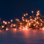 Guirlande lumineuse led fixe cuivre 5m avec flash scintillant cuivre