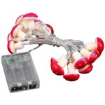 Guirlande lumineuse � led en forme de champignon, d�coration de f�te de jardin de lumi�re de f�e � piles ...