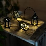 Guirlande lumineuse led lampe solaire d'extérieur décoration de balcon en forme de lanterne, plastique ... Guirlande lumineuse led lampe solaire d'extérieur décoration de balcon en forme de lanterne, plastique ...