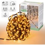 Guirlande lumineuse led micro cluster 24m 800 leds, extra blanc chaud, 8 fonctions, fonctionnement lectrique, ...