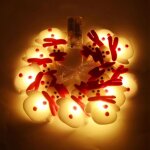 Guirlande lumineuse de no�l bonhomme de neige 1. 5 m 10 led d�coration de no�l avec pour la maison, le ...