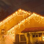 Guirlande lumineuse de no�l d'ext�rieur, 10 m, 400 led, rideau lumineux de no�l ext�rieur avec 8 modes, ...