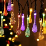 Guirlandes lumineuses de nol, guirlande lumineuse extrieure solaire nol guinguette multicolore 40led ...
