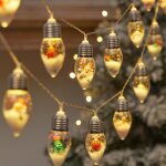 Guirlande lumineuse de no�l � led de 3 m, 20 ampoules edison incassables, aliment�es par piles, avec ...