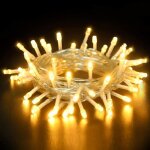 Guirlande lumineuse � piles avec minuteur, 20 led, blanc chaud, pour l'int�rieur et l'ext�rieur, d�corations ...
