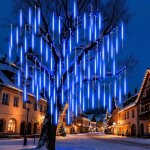 Guirlande lumineuse de pluie de m�t�ores ext�rieur, 360led 50cm 10 tubes lumineuses de no�l exterieur ...