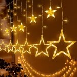Guirlande lumineuse rideau 8 modes rideau d'�toiles norme europ�enne 220 v (contr�leur standard � 8 fonctions ...