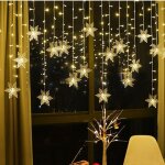 Guirlande lumineuse rideau lumineux 4m de no�l ext�rieur int�rieur lumi�re pour decoration de fen�tre ...