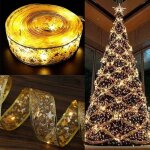 Guirlande lumineuse de ruban de no�l, 16, 5 pieds 50 led guirlande lumineuse de ruban de sapin de no�l, ...