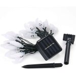Guirlande lumineuse solaire  6, 5m 30 led pour jardin, terrasse, maison, extrieur, halloween, dcoration ...