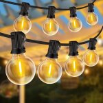 Guirlande lumineuse solaire d'ext�rieur 18 m, 30 + 1 ampoules, incassable et �tanche pour jardin, maison, ...