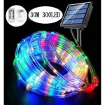 Guirlande lumineuse solaire ext�rieur - - 300led 30m - blanc - color� - led int�gr�e - energie solaire ...