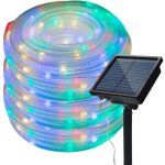 Guirlande lumineuse solaire d'ext�rieur, �tanche 20 m, 200 led, 8 modes, tube en fil de cuivre, guirlande ...