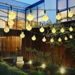 Guirlande lumineuse solaire ext�rieure, 50led �tanche fairy lights, 8 modes lumi�res guirlande guinguette, ...