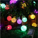 Guirlande lumineuse solaire ext�rieure, guirlande lumineuse solaire 6. 5m 30 led guirlande lumineuse ...