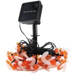 Guirlande lumineuse solaire de jardin 50 led - 7 m - 8 modes - �tanche - pour ext�rieur et int�rieur ...