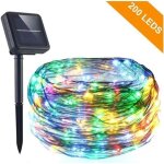 Guirlande lumineuse solaire - multicolore - 22m - 200 leds - �tanche ip65 - 8 modes d'�clairage