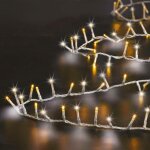 Fric lights and christmas - guirlande de nol extrieur 2000 led blanc froid chaud 50m - feeric lights ...