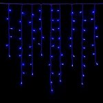 Guirlande de rideaux en cascade de stalactites 120 lumie'res de noel a' led bleues avec intermittence ...