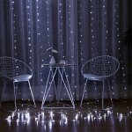 Silumen - guirlande rideau stalactite 180led ip44 3m avec timer - blanc froid