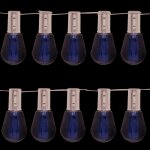 Guirlande solaire 10 globes led noire blanc chaud 5lm alicante luxform