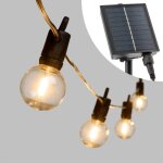 Guirlande solaire 2, 5x5m avec 12 ampoules g40
