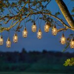 Pflanzen klle - guirlande solaire anglia 365 avec 10 lampions ampoule leds vintage 20 lumens
