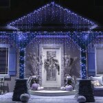 Guirlande stalactite exterieur, 5m 200 led rideau lumineux noel vec 8 modes et minuterie, ip44 tanche ...