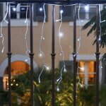 Guirlande stalactites solaire 8m blanc pur